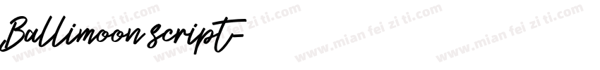 Ballimoon script字体转换